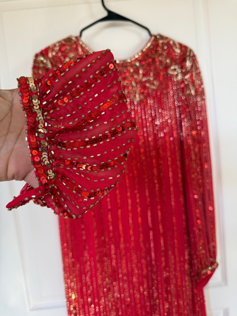 Vintage Victoria Royal Ltd Scarlet Dress with Sequins and Beading - Picture 12 of 17